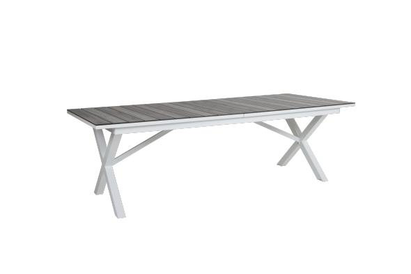 white laminate extending dining table