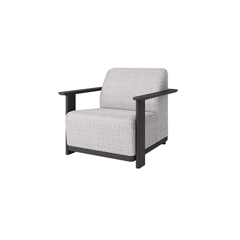 Corte Padded Club Chair - Pearl, Onyx Product Image