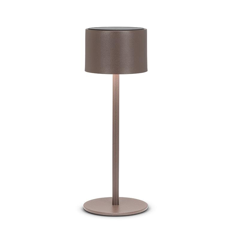 Classic Solar LED Outdoor Table Lamp - Brown Product Image