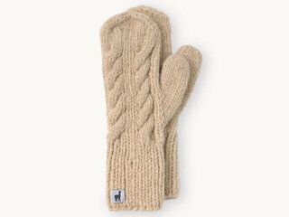 Hand-knit Alpaca Mittens - Champagne Product Image