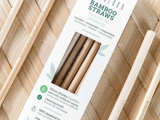 Bamboo Straws - 6pk with brush Product Image